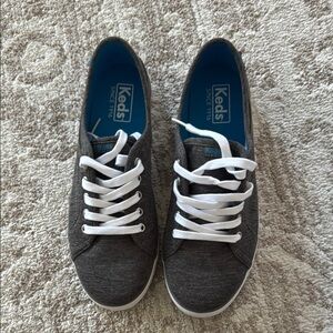 Keds Women's Gray Sneakers with White Laces